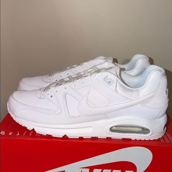 Nike Air Max Command Leather White Metallic Silver 749760-102 Men’s Size 14